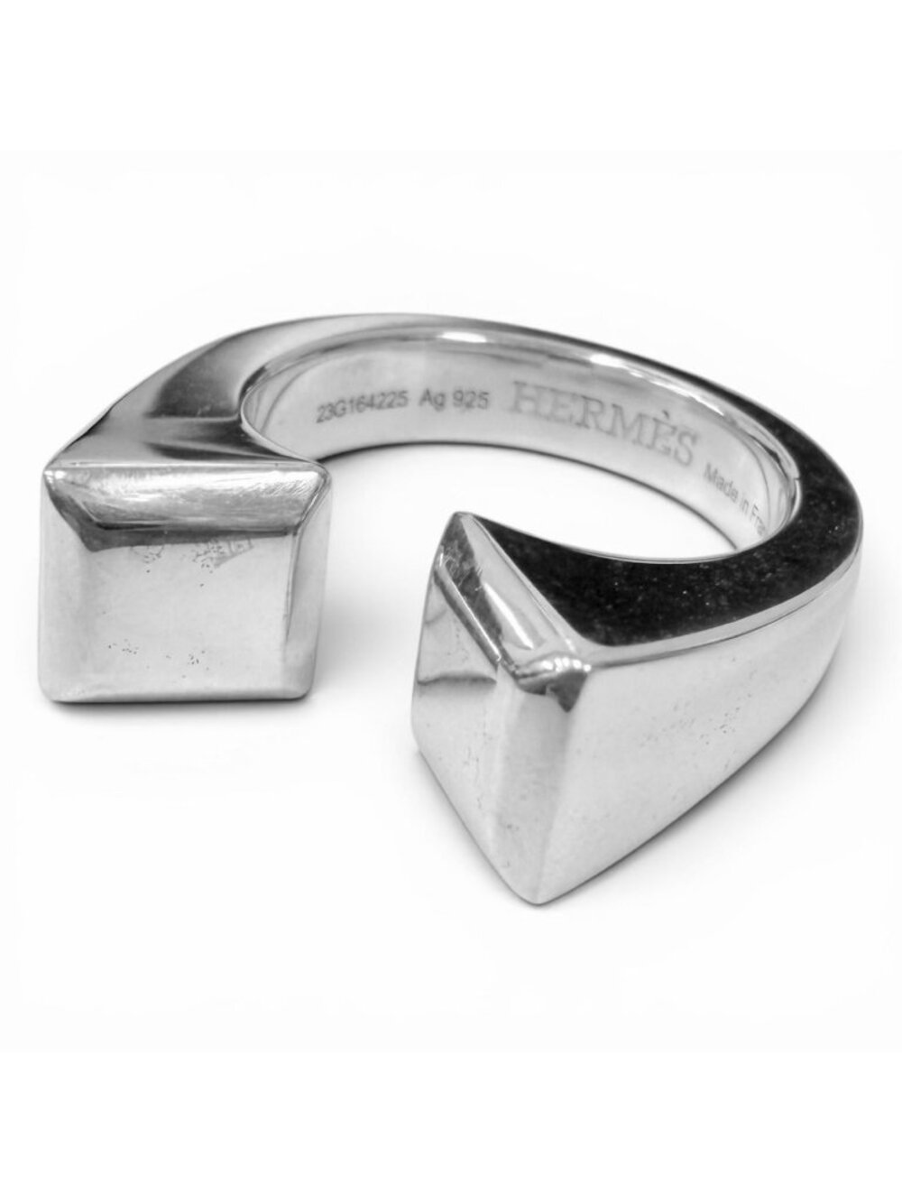 Hermes Clous de Forges Ring Silver